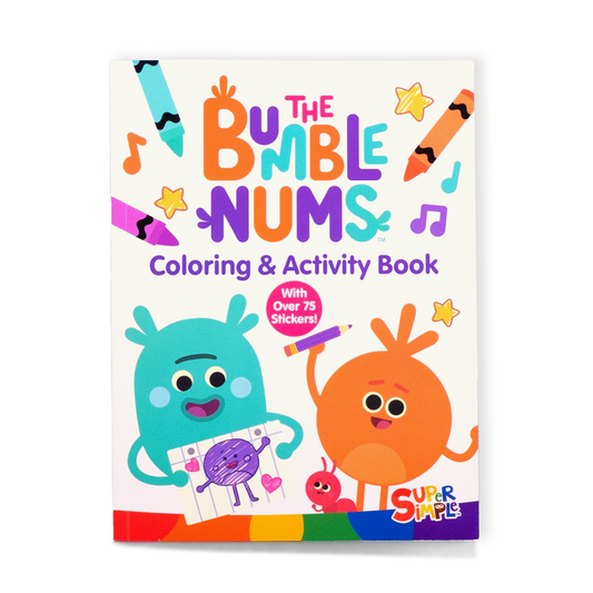 Bumble Nums Coloring & Activity Book cover white BG