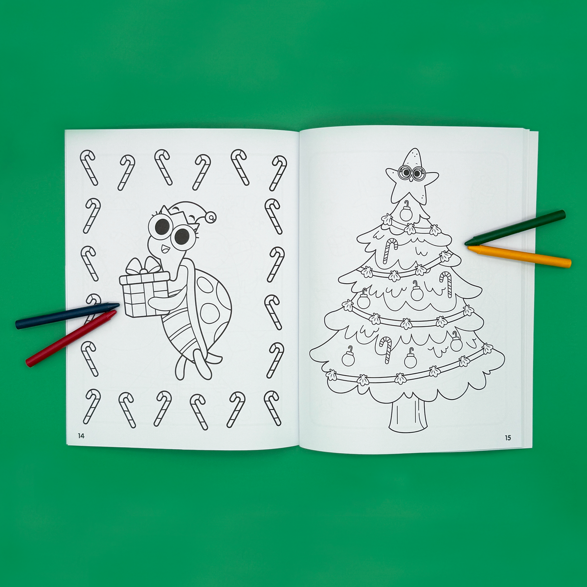 Super Simple Merry Christmas! A Cozy Coloring Book with Stickers!