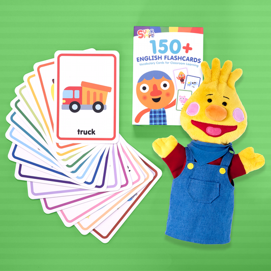 Teaching Tools Bundle - Flashcards & Tobee Hand Puppet