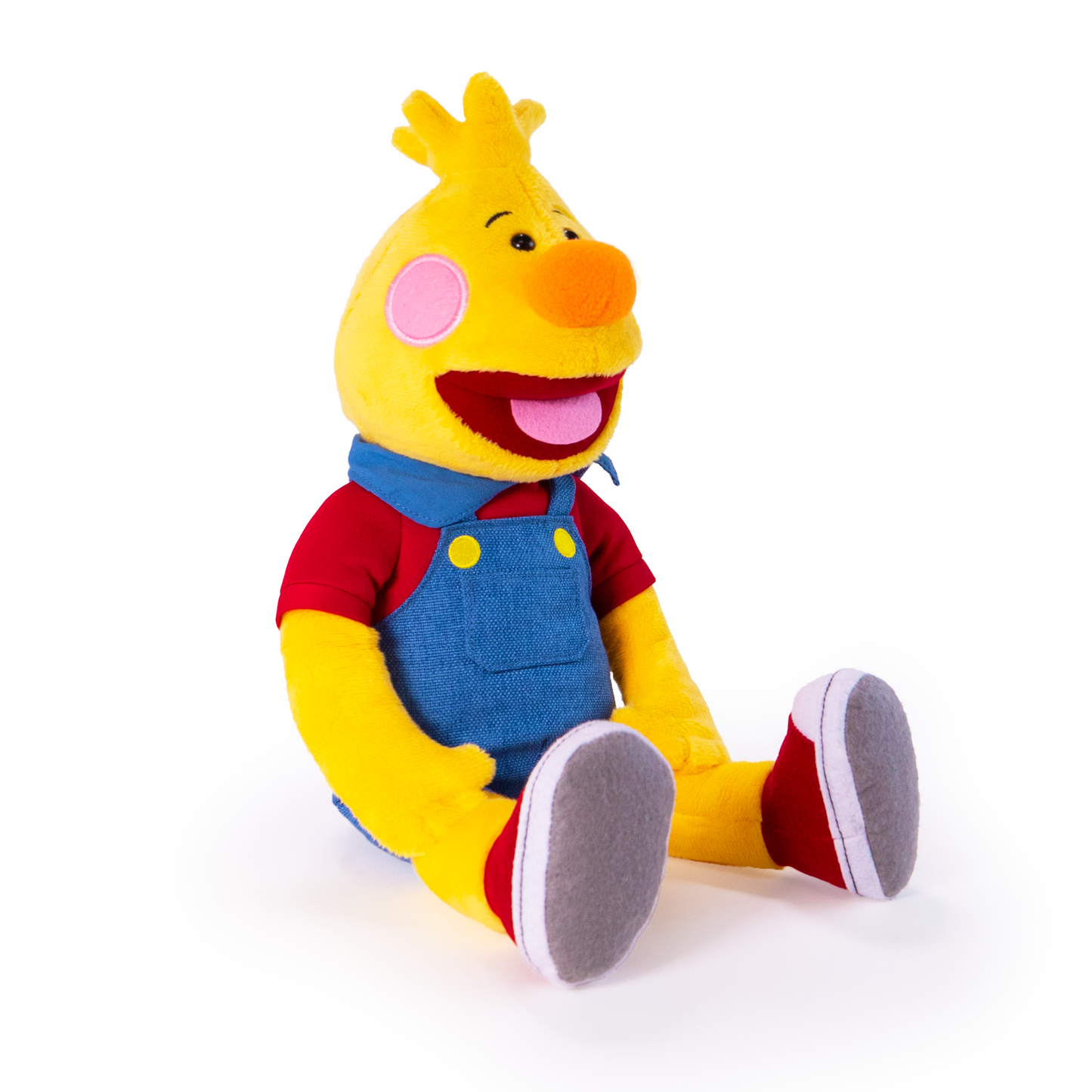 Tobee Plush - Yellow Puppet Sitting Side